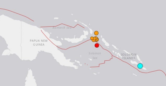 Ισχυρός σεισμός 6,4 Ρίχτερ στα Νησιά του Σολομώντα - Φωτογραφία 1