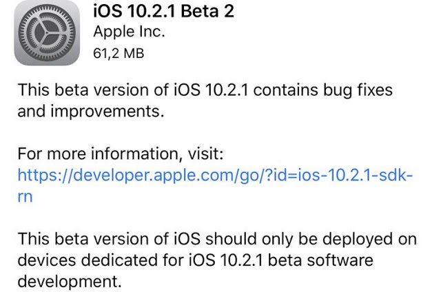 Η Apple έδωσε στους προγραμματιστές την δεύτερη beta του ios 10.2.1 - Φωτογραφία 3
