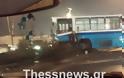 ΤΩΡΑ: Δίπλωσε λεωφορείο του ΟΑΣΘ στην περιφερειακή οδό Θεσσαλονίκης - Δειτε τις πρώτες εικόνες - Φωτογραφία 6