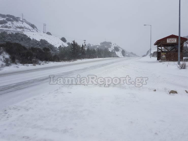 Λαμία: Παγοδρόμιο ο δρόμος για Δομοκό - Απαγορευτικό για φορτηγά [photo+video] - Φωτογραφία 8