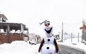 ΠΑΝΙΚΟΣ! Ζωντάνεψε χιονάνθρωπος στην Κρήτη! - Φωτογραφία 2