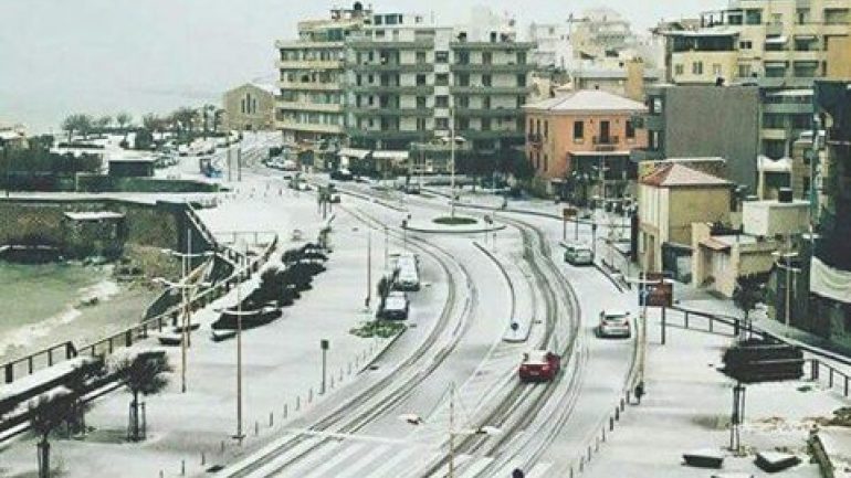 Χιόνια, χαλάζι και ...πολικές θερμοκρασίες στην Κρήτη - Φωτογραφία 1