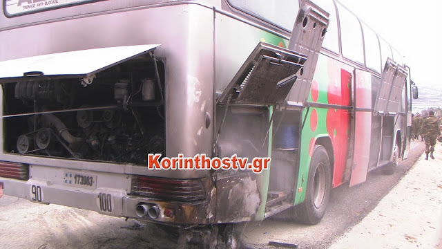 Βίντεο και φωτό από τη φωτιά στο λεωφορείο που μετέφερε 45 άτομα από τη ΣΣΕ - Φωτογραφία 8