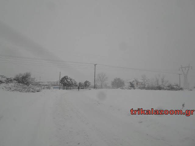 Μισό μέτρο έφθασε το χιόνι στα Τρίκαλα. Έκκληση κατοίκων να ανοίξουν οι δρόμοι... - Φωτογραφία 3