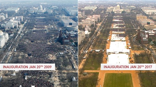 Το πλήθος στηη ορκωμοσία Τραμπ ήταν λιγότερο και οι φωτογταφίες το αποδεικνύουν - Φωτογραφία 2