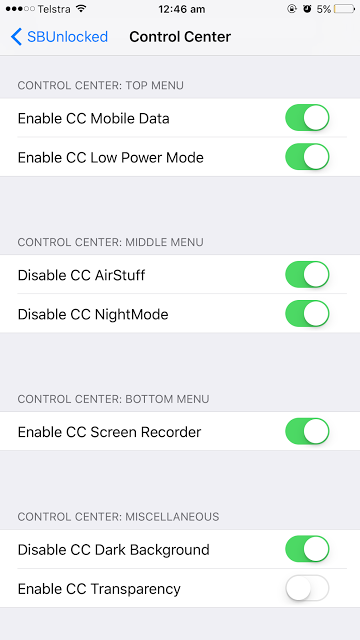 SBUnlocked: Ένα tweak για το κέντρο ελέγχου - Φωτογραφία 3