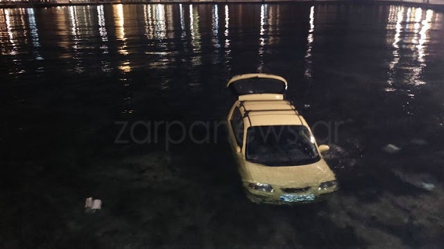 Χαμός στο λιμάνι των Χανίων - Αυτοκίνητο φούνταρε στη θάλασσα - Φωτογραφία 2
