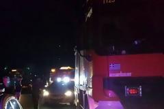 Σφοδρή σύγκρουση μεταξύ φορτηγών στην εθνική οδό