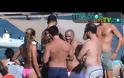 Ο Μιχάλη Ζαμπίδη και ο Γιώργο Σατσίδη με μια μαύρη γαζέλα στην Μύκονο [video]