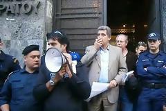 Ομιλία Προέδρου Α.Κί.Σ. έξω από το κτίριο του ΜΤΣ, στα πλαίσια της σημερινής διαμαρτυρίας (Bίντεο και Φωτό)
