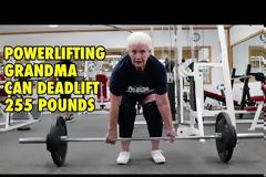 80χρονη γιαγιά σηκώνει βάρη 115 κιλών