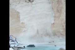 Ζάκυνθος: Επτά τραυματίες από την κατολίσθηση στο Ναυάγιο [Βίντεο]