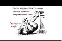 IG Nobel της τρελής επιστήμης 2018 Τα βραβεία