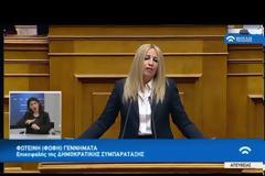 Φ. Γεννηματά: Παραμένει ανοιχτή η ρίζα του αλυτρωτισμού