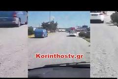 Βίντεο: Οδηγούσε ανάποδα στην παλιά Αθηνών - Κορίνθου!