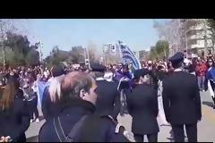 Πορεία διαμαρτυρίας μετά την παρέλαση...