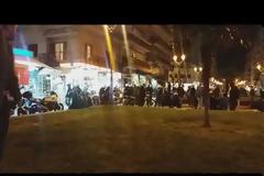 Μεγάλη κινητοποίηση της αστυνομίας στη Ναυαρίνου  (ΒΙΝΤΕΟ - ΕΙΚΟΝΕΣ)