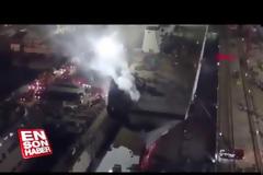 Φωτιά στο υπό κατασκευή τουρκικό «μίνι» αεροπλανοφόρο (Video)