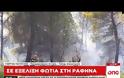 Πυρκαγιά εκδηλώθηκε στη Ραφήνα - Σε πευκόφυτη περιοχή