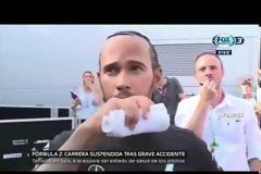 H αντίδραση του Hamilton στο δυστύχημα του Hubert (video)