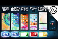 iPhone 11 Pro διάρκεια ζωής μπαταρίας σε σύγκριση με το Galaxy note 10+ και το Huawei Mate 30 Pro