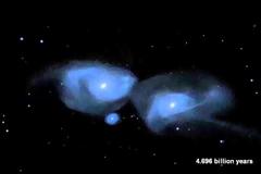 Η συγκλονιστική στιγμή της βίαιης σύγκρουσης δύο γαλαξιών