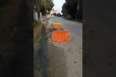 Επικίνδυνο εμπόδιο σε δρόμο στα Κοσκινού - βίντεο