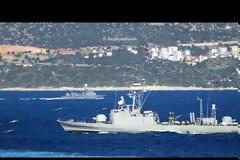 Η ΤΠΚ ''ΜΠΛΕΣΣΑΣ'' P21 κοντράρει στα ίσα το τουρκικό P-346 TCG στο Καστελόριζο (βίντεο)