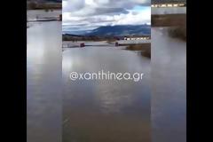 Βίντεο: Πλημμύρισε ο κάμπος της Ξάνθης