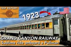 Ταξιδεύοντας με βαγόνια του 1923 της εταιρίας Grand Canyon Railway. Βίντεο.