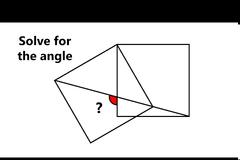 Πόσες μοίρες είναι η γωνία ανάμεσα στα δύο τετράγωνα;