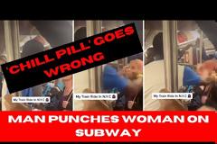 Άνανδρος άντρας γρονθοκοπεί γυναίκα που του είπε να ηρεμήσει στο τρένο - Βίντεο.