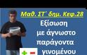 Μαθηματικά Στ΄ τάξης - Ενότητα Β΄ - Κεφάλαιο 28ο Ο άγνωστος πολλαπλασιάζεται