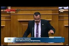 Παππάς (Χρυσή Αυγή): Θα μ'ακούσεις; Τα κάνατε πάνω σας για 2-3 υπαλλήλους της βουλής Δείτε το VIDEO