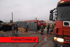 Νεότερα για την έκρηξη και τη φωτιά σε διαλυτήριο οχημάτων στον Γλαύκο