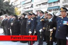 Πάτρα: Τίμησαν την ημέρα των Ενόπλων Δυνάμεων – Τον Εθνικό Ύμνο έψαλλε το στρατιωτικό άγημα