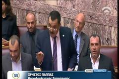 Χαμός στη Βουλή..Οι βουλευτές της Χρυσής Αυγής Ηλιόπουλος και Παπάς..έστειλαν στα τσακίδια τον μουσουλμάνο βουλευτή του ΠΑΣΟΚ που φωτογραφήθηκε με προβοκατόρικη σημαία της ανεξάρτητης Θράκης.(Βίντεο)