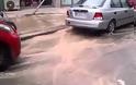 Πλημμύρισαν δρόμοι της Θεσσαλονίκης από βλάβη αγωγού