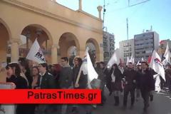 Πάτρα: Ολοκληρώθηκαν οι πορείες ενάντια στα μέτρα λιτότητας - Χιλιάδες διαδηλωτές βγήκαν στους δρόμους