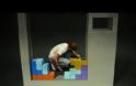 Τρισδιάστατο Tetris φτιαγμένο με κιμωλία!