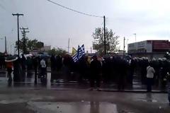Μεγάλη διαδήλωση για την Ιερισσό έξω από το Αστυνομικό Μέγαρο Θεσσαλονίκης [video]