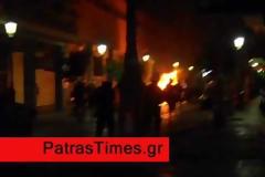 Πάτρα: Πρώτη φορά πυροβόλησαν προς αστυνομικούς με πιστόλι φωτοβολίδων – Το πάρτι έφερε αντιμέτωπους αντιεξουσιαστές και ΕΛ.ΑΣ.