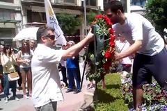 Κατάθεση στεφανιών στην επέτειο 50 χρόνων από το θάνατο του Γρηγόρη Λαμπράκη