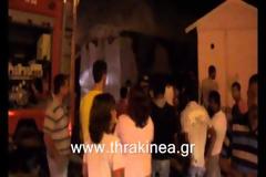 Φωτιά σε λυόμενο στην Ορεστιάδα [Video]