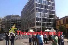 Χωρίς παρατράγουδα η πορεία διαμαρτυρίας των εργαζομένων της ΕΛΒΟ, στη Θεσσαλονίκη