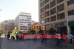 Χωρίς παρατράγουδα η πορεία διαμαρτυρίας των εργαζομένων της ΕΛΒΟ, στη Θεσσαλονίκη