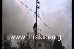 Μεγάλη φωτιά στην Ορεστιάδα – Σοκαριστικό βίντεο