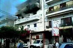 Βίντεο από την πυρκαγιά που κατέστρεψε σπίτι στα Χανιά