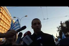 Δήλωση του εκπροσώπου Τύπου της Χρυσής Αυγής, Ηλία Κασιδιάρη στην συγκέντρωση διαμαρτυρίας ενάντια στις παράνομες πολιτικές διώξεις