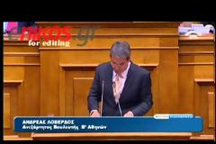 ΑΝΔΡΕΑΣ ΛΟΒΕΡΔΟΣ: «ΔΕΝ ΣΤΗΡΙΖΟΥΜΕ ΤΗΝ ΠΡΟΤΑΣΗ ΤΟΥ ΣΥΡΙΖΑ ΟΥΤΕ ΤΗΝ ΚΥΒΕΡΝΗΣΗ»